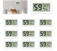 10 Mini Thermomètre Hygromètre Intérieur Digital à Haute Précision, thermomètre et hygromètre LCD 2 en 1, mini thermomètre numérique d'intérieur, hygromètre pour la maison ou le bureau, les voitures