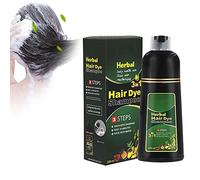 10 Mins Herbal Hair Darkening Shampoo, 500ml Natural Herbal Hair Dye Shampoo 3 in 1, Multi-Color Hair Dye for Men and Women, Instant Shine Cares for Your Hair (Black)