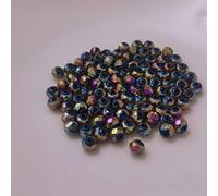 (10 mm/Couleurs arc-en-ciel) Perles de verre - perles de verre à facettes cristal diamant optique perles à enfiler bracelets attrape-rêves set multicolore bricolage petits grands enfants bijoux