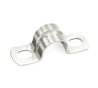 Ø 10 mm fixation grillage rigide sur mur,FamlTol 20 Pièces fixation grillage rigide 2 trous collier de serrage Pour la fixation de tuyaux et de câbles