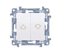 10 MODULE BLANC CONNECTEUR DE STORE 2X "FLÈCHE" CZW1.01/11