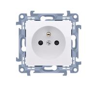 10 MODULE BLANC PRISE 1X Z/U AVEC COUVERCLES DE CGZ1Z.01/11