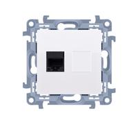 Kontakt-Simon Prise RJ45 C61.01/11 Cat.6 Blanche Plastique IP20 77×35×77 mm