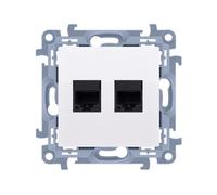 Kontakt-Simon C52.01/11 Prise de courant en plastique IP20 Blanc 77 mm 77 mm 160 mm