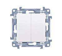 Kontakt-Simon CP2.01/11 Interrupteur électrique Pushbutton Switch Blanc - Accessoire Couteau électrique (Pushbutton Switch, Blanc, en Plastique, IP20, IP44, 250 V, 10 A)