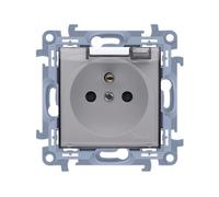 10 MODULE PRISE BLANCHE 1X Z/U AVEC CLAPET FUMÉE CGZ1B.01/11A