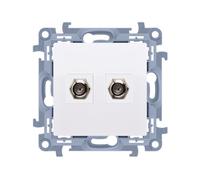 10 MODULE PRISE BLANCHE 2X TV TYPE F 10 CASF2.01/11