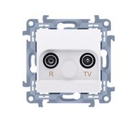 10 MODULES BLANC PRISE TV extrémité séparée 1DB 10 CAK.01/11