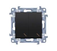 10 MODULES NOIR MAT CONNECTEURS UNIVERSELS 2X PINCES CW6/2.01/49