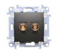 10 MODULES NOIR MAT PRISE HAUT PARLEUR HIFI 1X CGL2.01/49