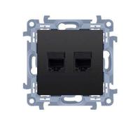 10 MODULES NOIR MAT PRISE ORDINATEUR 2X UAE 8 C52.01/49