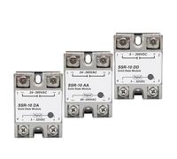 10 modules SSR-DA/AA/DD 10A 25A 40A 50A 60A 80A 100A Single Phase Solid State Relay Module(DA(DC-AC), 10PCS SSR-100A