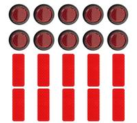 10 Morceaux De Réflecteur De Plaque D'Immatriculation Et 10 Morceaux D'Autocollants De Voiture Réfléchissants, Fournitures De Conduite Nocturne Et Autocollants De Voiture Imperméables.