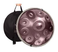 10 Notes Handpan Drum 432/440 Hz, 22 Pouces en Ré Mineur Kurd pour Méditation et Yoga, Tambour à Main Professionnel avec Support Pliable, Maillets et Sac à Dos(Violette,432HZ/12Note)