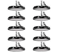 10 Pack 100W UFO LED Projecteur 10000LM, Etanche IP65 UFO Spot High Bay Lumière D'entrepôt, Blanc Froid 6000K Atelier Éclairage D'entrepôt pour Stade Centres Logistiques