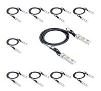 [10 Pack] 10G Sfp+ Dac Cable 1 Meter - 10Gbase-Cu Passive Direct Attach Copper Twinax Sfp Cable For Cisco Sfp-H10Gb-Cu1M, Ubiquiti, Netgear, D-Link, Tp-Link, Supermicro, Mikrotik[BLE7111142]