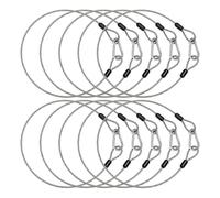 10 Pack 2Ft Stage Light Safety Cables for Stage DJ Party Lights, Wire Ropes with Carabiner Lock & Loops