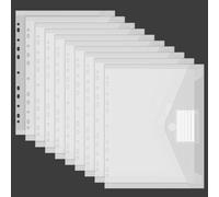 10 Pack A4 Document Folder,Waterproof Document Wallet,11 Perforated Edges With Label Pocket For Organizing Documents,Office Supplies,Homework.[Q101]