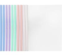 10 Pack A4 Plastic Report Covers Binder With Sliding Bar,A4 Binder Covers,A4 Report Cover With Clip For School Office Documents