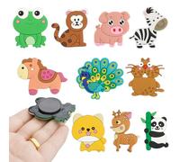 10 Pack Animaux Magnet Enfant Aimant Frigo en PVC Souple 3D - Jouets d'apprentissage avec 10 Animaux, Couleurs Vives, Résistant à la Décoloration pour Enfants 1-3 Ans (4,5-5cm)