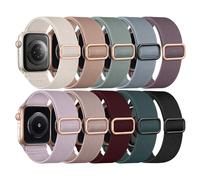 10 Pack Bracelets Nylon Compatibles avec Apple Watch 40mm 38mm 41mm 42mm 44mm 45mm 46mm 49mm Hommes Femmes, Bracelet Sport Élastiques Étanches Solo Loop pour iWatch Series 11 10 9 8 7 6 5 4 3 Ultra SE