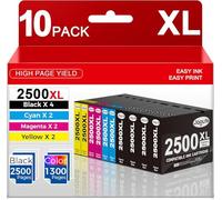 10 Pack Cartouches d'encre PGI 2500XL Compatibles pour Canon 2500 2500XL | pour Maxify MB5150 MB5050 MB5450 MB5155 MB5300 MB5350 MB5000 MB5100 MB5400 MB4050 MB5455 iB4000 iB4100 iB4050 iB4150