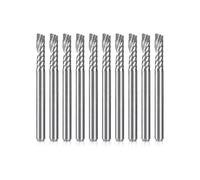 10 Pack CNC Router Bits 1/8 inch Shank Spiral Upcut Router Bit Single Flute End Mill Set Milling Cu