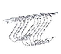 10 Pack Crochets en S de Suspension pour Cuisine, Salle de Bains,Chambre,Serviette et Viande Boucher, Patère (L)