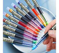 10 pack de stylos gel colorés à pointe fine de 0,5 mm - encre séchant rapidement pour une écriture fluide, sans tache ni bavure. Ensemble d'encres vibrantes pour la prise de notes, le journalisme, le 