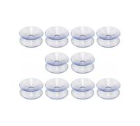 10 Pack Double Sided Silicone Rubber Suction Cups for Table Tops Clear without Hooks Compatible with Glass Size 35mm