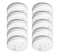 10-Pack ELRO FS1801 | Détecteur de fumée | Capteur 10 Ans | Conforme à la Norme européenne EN14604 | Blanc | 10 pièces