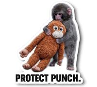 10 Pack Funny Protect Punch The Monkey Sticker, Meme Monkey Vinyl Decal for Car Window Laptop Water Bottle, Waterproof Bumper Sticker (A)