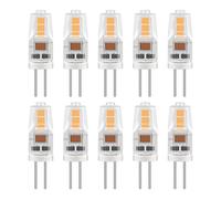 10 Pack G4 LED 2W Ampoule, Équivalent 20W Lampes Halogène, 200LM, AC/DC 12V, Blanc Chaud 3000K, Non dimmable, pour Lustres, Lampes D'armoire, Lampes de Paysage, Hotte Aspirante