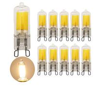 10 pack G9 3.5W Ampoules COB LED,3000K Blanc Chaud 400lm Ampoule Équivalent Ampoule Incandescente de 40W, CRI est de 80, 360° Angle de Faisceau AC220-240V Non Réglable