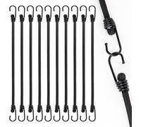 10 Pack Heavy Duty Rubber Bungee Cords With Hooks 60cm Multipurpose Bungee Bands With Hooks For Luggage,Cargo And Meh