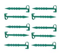 10 Pack Heavy Duty Tent Pegs - Ground Stakes Tent Peg Gardening Spikes, Serrated Spike Hooks | Canopy Tarp Stakes | for Outdoor Lawn Beach Garden Yard Backpacking Hiking Tarps Shade Net Awning