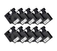 10 Pack Label Tape compatible avec les modèles D1 12 mm 45010 45013 45016 45017 45018 45022 45023 45024 Compatible avec les fabricants d'étiquettes, y compris LabelManager 160 280(10PK Black on White)