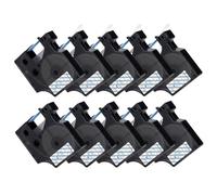 10 Pack Label Tape compatible avec les modèles D1 12 mm 45010 45013 45016 45017 45018 45022 45023 45024 Compatible avec les fabricants d'étiquettes, y compris LabelManager 160 280(10PK Blue on Clear)