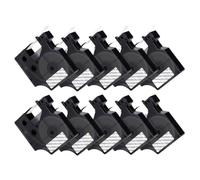 10 Pack Label Tape compatible avec les modèles D1 12 mm 45010 45013 45016 45017 45018 45022 45023 45024 Compatible avec les fabricants d'étiquettes, y compris LabelManager 160 280(10PK White on Clear)