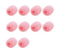 10 Pack Lapel Headset Microphone Windscreen, Microphone Sponge Foam Cover Mini Size Lavalier Microphone Windscreen Pink