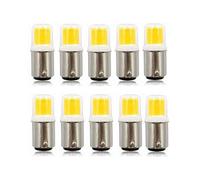 10-Pack LED BA15D Double Contact Bayonet Base AC200-240V 3W Led Light Bulb T3/T4/C7/S6 3000k/6000 (Color : Warm White) (Cool White)