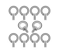 10 Pack M8*13 Eye Bolts 304 Stainless Steel Ring Marine Bolts and Various Engineering Lifting Equipment