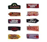 10 Pack Outdoor Halloween Signs Horror Lawn Decor Spooky Photo Booth Props