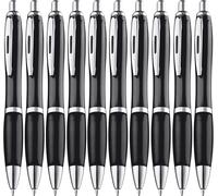 10 Pack Premium Ergonomic Ballpoint Pens, Non Slip Ballpoint Pen For Easy And Smooth Writing, Blue Black Ballpoint Pen
