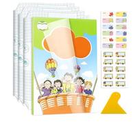 10-Pack Protege Livre Transparent A4, Shyllin Film de Livre Autocollant Avec 24 Autocollants, Film Protection Livre, ProtèGe-Cahiers, Adapté Aux éTudiants, Lecteurs (Transparent, Givré)