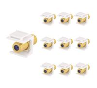 10-Pack RG6 Keystone Jack Insert, for Wall Plate and Patch Panel