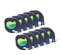 10 Pack Ruban de Fabricant d'étiquette Compatible 12 mm Remplacement du Ruban adhésif en Papier Plastique Multicolore Compatible avec LT100H 91331 91201 91200 12267 91202(10pcs Green-91204)