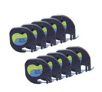 10 Pack Ruban de Fabricant d'étiquette Compatible 12 mm Remplacement du Ruban adhésif en Papier Plastique Multicolore Compatible avec LT100H 91331 91201 91200 12267 91202(10pcs Blue-91205)
