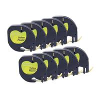 10 Pack Ruban de Fabricant d'étiquette Compatible 12 mm Remplacement du Ruban adhésif en Papier Plastique Multicolore Compatible avec LT100H 91331 91201 91200 12267 91202(10pcs Yellow-91202)