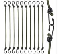 10 Pack Rubber Bungee Cord With Hooks,30cm Bungee Cord With Hooks,Versatile Bungee Cords,Rubber Bungee Cords With Hooks,Bungee Cords With Hooks,For Outdoor,Home,Luggage,Tarpaulins,